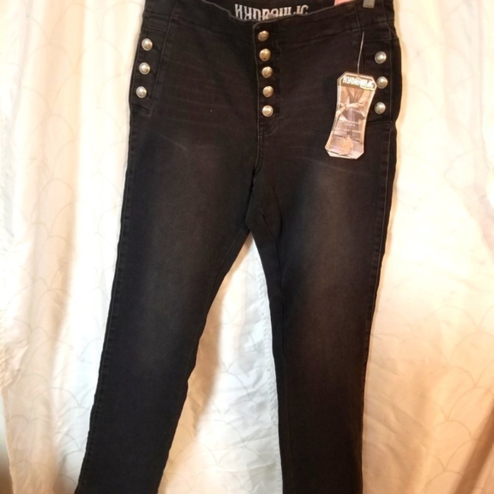 Hydraulic highwaisted jeans cow girl pinup rockabilly